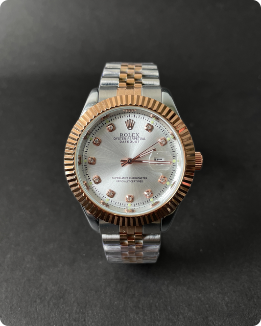 Rolex Datejust – Silver & Rose Gold