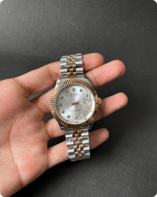 Rolex Datejust – Silver & Rose Gold